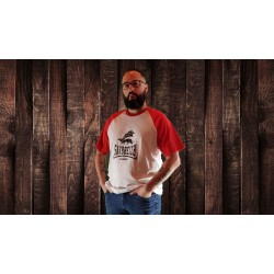 T-shirt base ball  rouge...