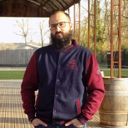 Teddy marine/bordeaux