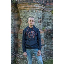 Sweat capuche marine tartan